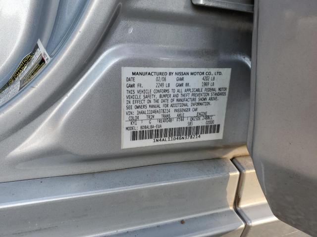 Photo 11 VIN: 1N4AL11D46N378214 - NISSAN ALTIMA S 