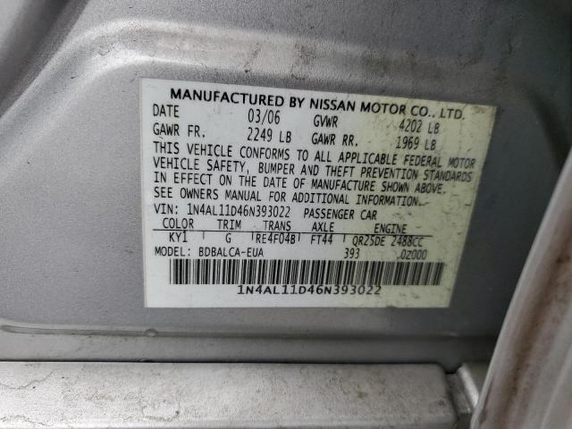 Photo 11 VIN: 1N4AL11D46N393022 - NISSAN ALTIMA 