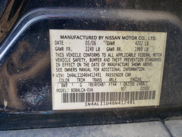 Photo 9 VIN: 1N4AL11D46N412491 - NISSAN ALTIMA S 