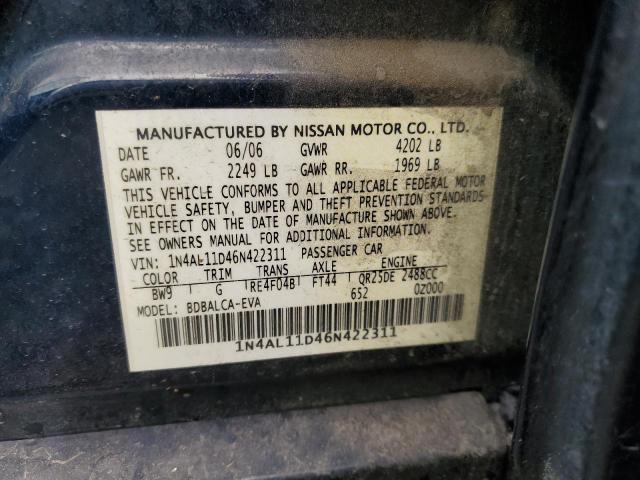 Photo 11 VIN: 1N4AL11D46N422311 - NISSAN ALTIMA S 