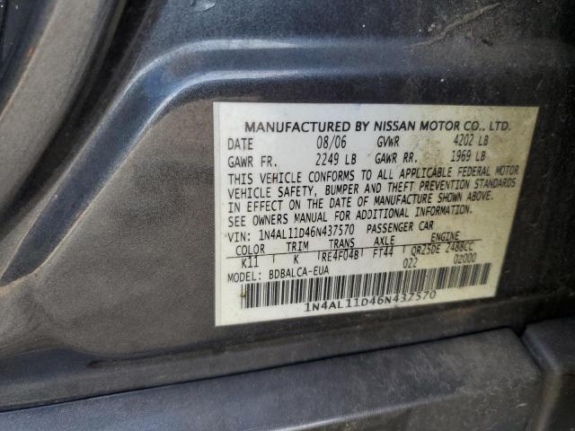 Photo 11 VIN: 1N4AL11D46N437570 - NISSAN ALTIMA S 