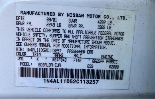 Photo 9 VIN: 1N4AL11D52C113257 - NISSAN ALTIMA BAS 