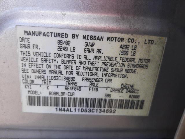 Photo 9 VIN: 1N4AL11D53C134692 - NISSAN ALTIMA BAS 