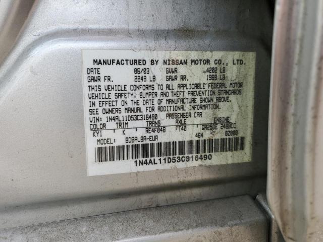 Photo 11 VIN: 1N4AL11D53C316490 - NISSAN ALTIMA BAS 