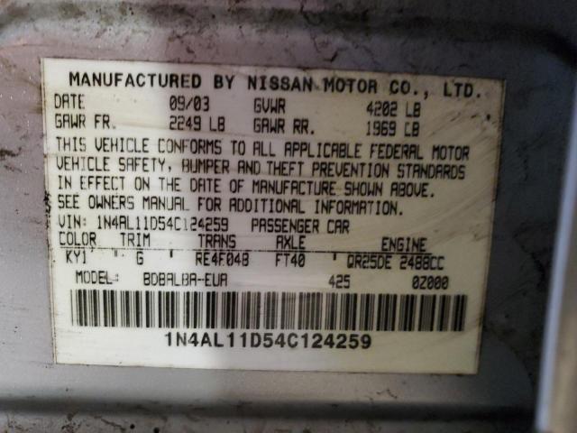 Photo 11 VIN: 1N4AL11D54C124259 - NISSAN ALTIMA 