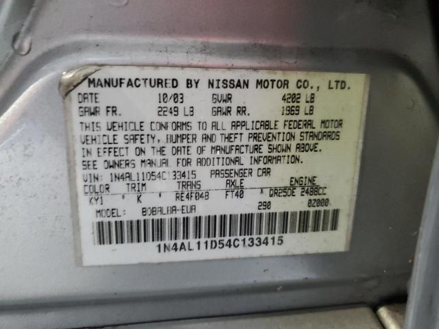 Photo 12 VIN: 1N4AL11D54C133415 - NISSAN ALTIMA BAS 