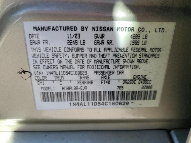 Photo 11 VIN: 1N4AL11D54C160629 - NISSAN ALTIMA BAS 