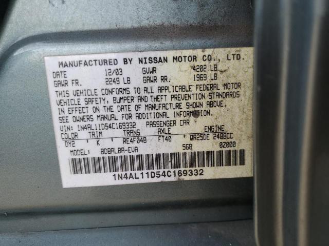 Photo 11 VIN: 1N4AL11D54C169332 - NISSAN ALTIMA BAS 