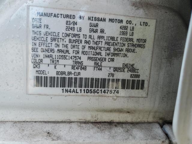 Photo 11 VIN: 1N4AL11D55C147574 - NISSAN ALTIMA S 