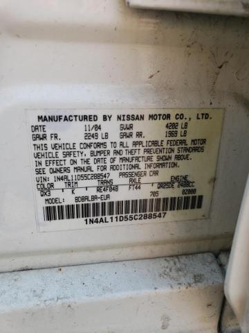 Photo 11 VIN: 1N4AL11D55C288547 - NISSAN ALTIMA S 