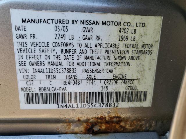 Photo 11 VIN: 1N4AL11D55C378832 - NISSAN ALTIMA S 