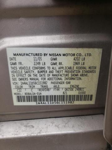 Photo 11 VIN: 1N4AL11D56C151982 - NISSAN ALTIMA 