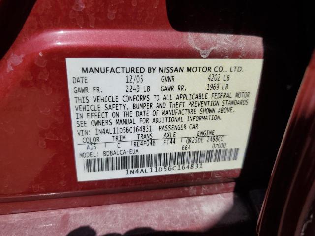 Photo 11 VIN: 1N4AL11D56C164831 - NISSAN ALTIMA S 