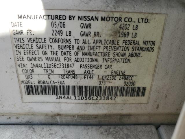 Photo 11 VIN: 1N4AL11D56C231847 - NISSAN ALTIMA S 