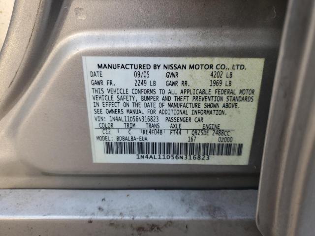 Photo 11 VIN: 1N4AL11D56N316823 - NISSAN ALTIMA S 