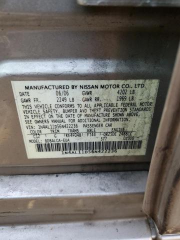 Photo 11 VIN: 1N4AL11D56N422236 - NISSAN ALTIMA S 