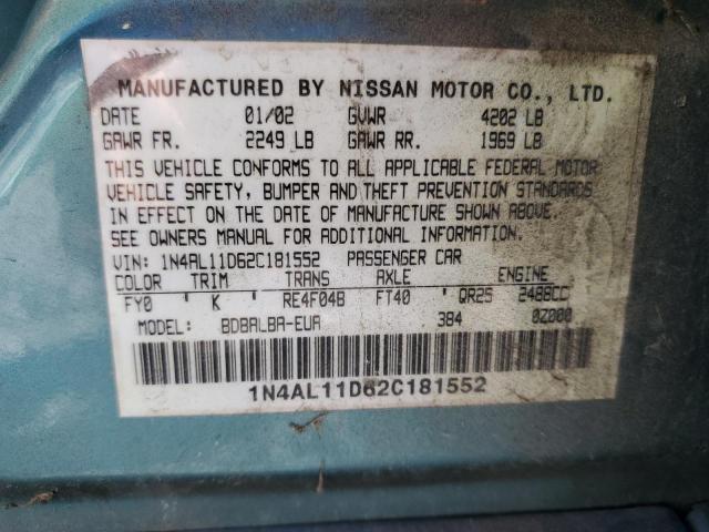 Photo 11 VIN: 1N4AL11D62C181552 - NISSAN ALTIMA 