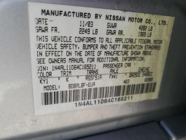 Photo 11 VIN: 1N4AL11D64C165211 - NISSAN ALTIMA 