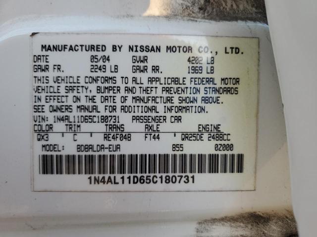 Photo 12 VIN: 1N4AL11D65C180731 - NISSAN ALTIMA S 