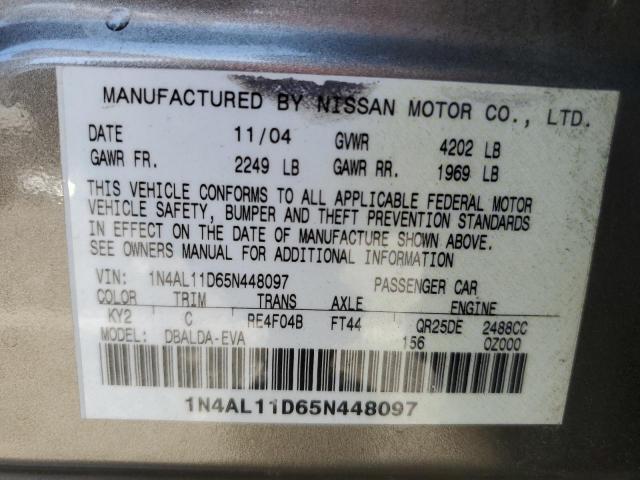 Photo 11 VIN: 1N4AL11D65N448097 - NISSAN ALTIMA 