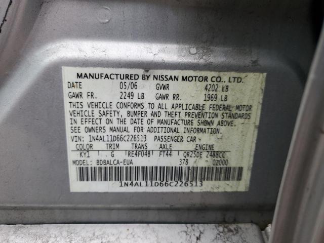 Photo 11 VIN: 1N4AL11D66C226513 - NISSAN ALTIMA S 