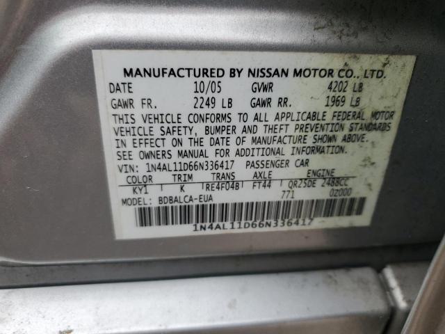 Photo 11 VIN: 1N4AL11D66N336417 - NISSAN ALTIMA S 