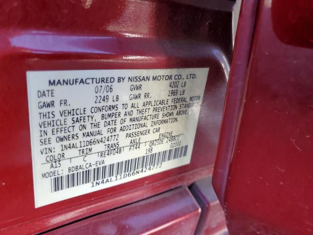 Photo 11 VIN: 1N4AL11D66N424772 - NISSAN ALTIMA 