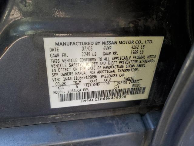 Photo 12 VIN: 1N4AL11D66N429096 - NISSAN ALTIMA S 