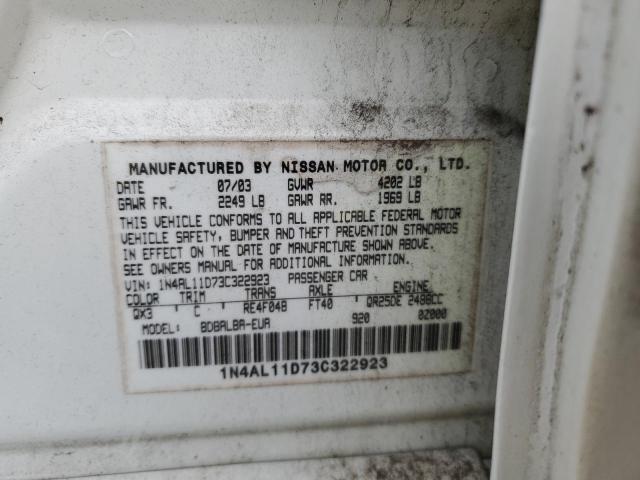 Photo 11 VIN: 1N4AL11D73C322923 - NISSAN ALTIMA 