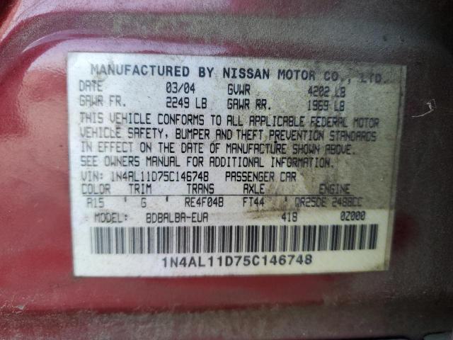 Photo 11 VIN: 1N4AL11D75C146748 - NISSAN ALTIMA 