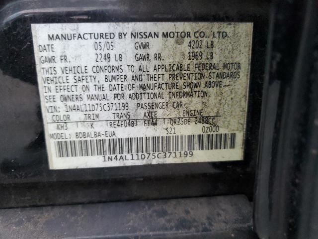 Photo 11 VIN: 1N4AL11D75C371199 - NISSAN ALTIMA S 