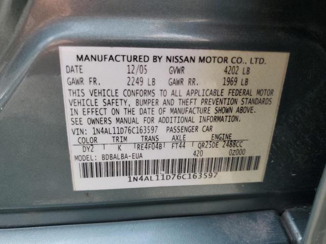 Photo 11 VIN: 1N4AL11D76C163597 - NISSAN ALTIMA S 