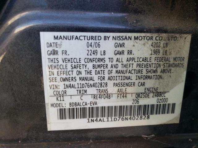 Photo 11 VIN: 1N4AL11D76N402828 - NISSAN ALTIMA S 