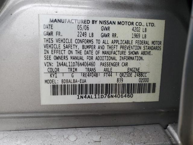 Photo 11 VIN: 1N4AL11D76N406460 - NISSAN ALTIMA 