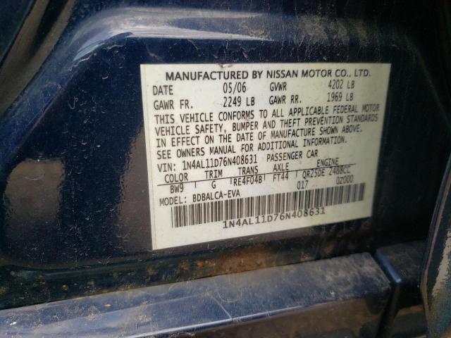 Photo 11 VIN: 1N4AL11D76N408631 - NISSAN ALTIMA 