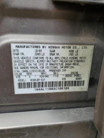 Photo 12 VIN: 1N4AL11D83C186186 - NISSAN ALTIMA 