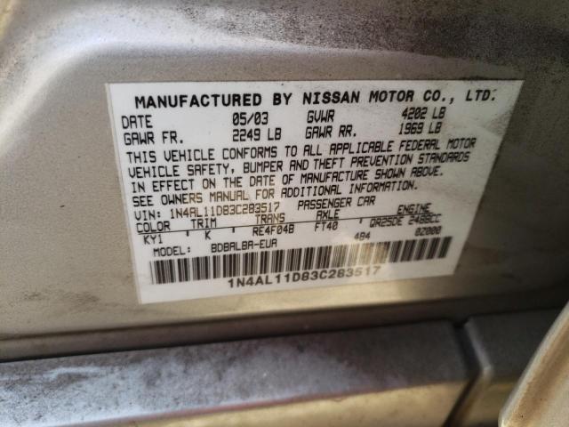 Photo 12 VIN: 1N4AL11D83C283517 - NISSAN ALTIMA 