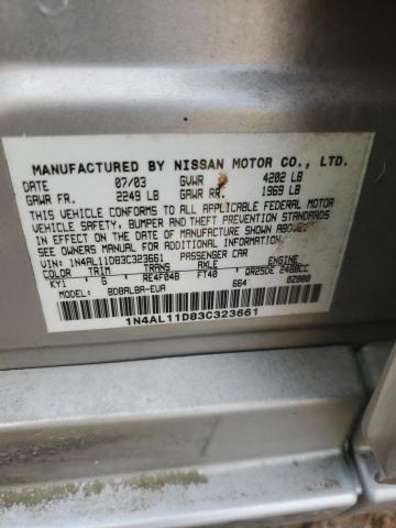 Photo 11 VIN: 1N4AL11D83C323661 - NISSAN ALTIMA BAS 