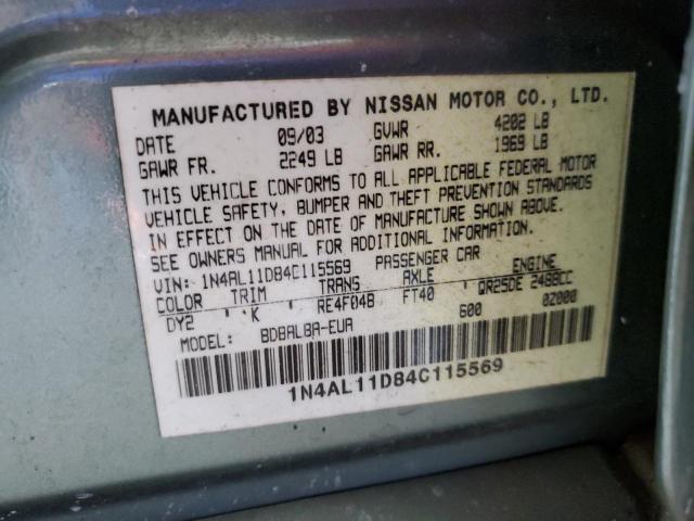 Photo 11 VIN: 1N4AL11D84C115569 - NISSAN ALTIMA BAS 