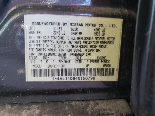 Photo 9 VIN: 1N4AL11D84C156798 - NISSAN ALTIMA BAS 