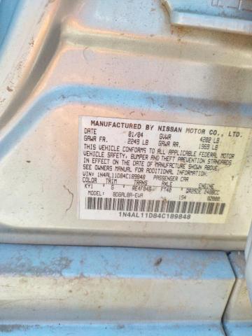 Photo 9 VIN: 1N4AL11D84C189848 - NISSAN ALTIMA BAS 