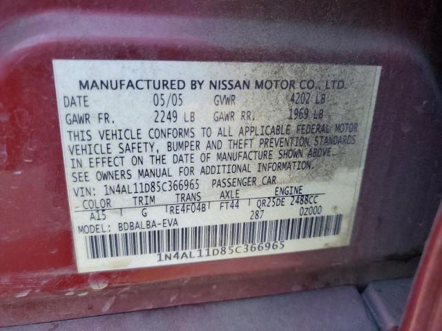 Photo 11 VIN: 1N4AL11D85C366965 - NISSAN ALTIMA 