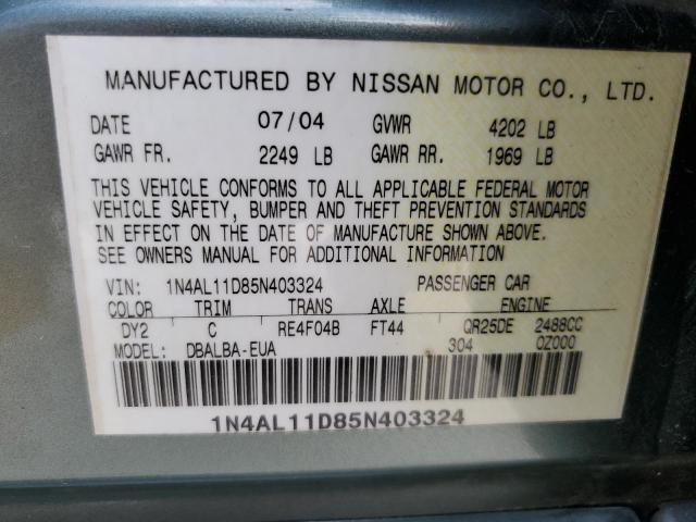 Photo 11 VIN: 1N4AL11D85N403324 - NISSAN ALTIMA 