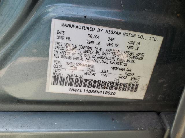 Photo 11 VIN: 1N4AL11D85N418020 - NISSAN ALTIMA 