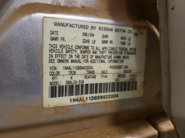 Photo 11 VIN: 1N4AL11D85N422004 - NISSAN ALTIMA S 