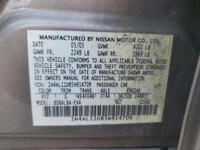 Photo 11 VIN: 1N4AL11D85N914709 - NISSAN ALTIMA S 