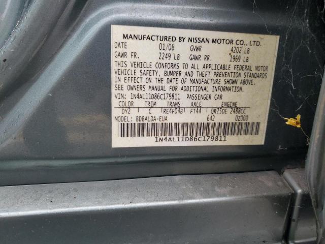 Photo 12 VIN: 1N4AL11D86C179811 - NISSAN ALTIMA 