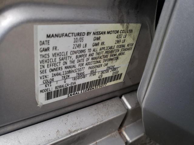 Photo 12 VIN: 1N4AL11D86N325077 - NISSAN ALTIMA S 