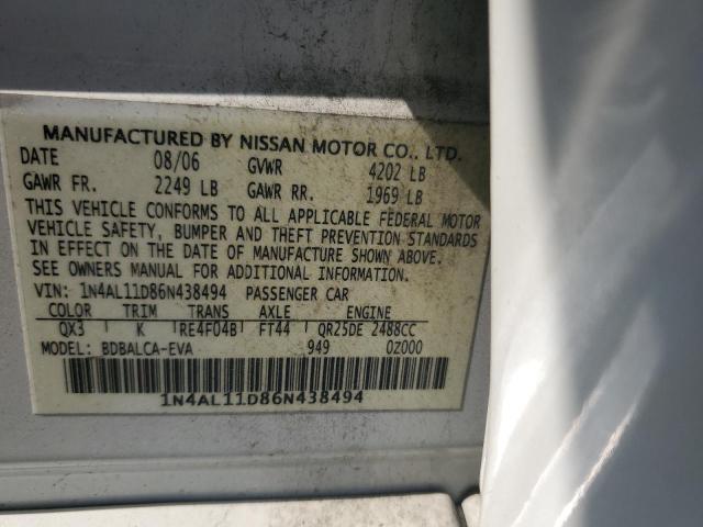 Photo 11 VIN: 1N4AL11D86N438494 - NISSAN ALTIMA 