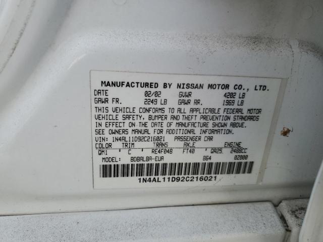 Photo 11 VIN: 1N4AL11D92C216021 - NISSAN ALTIMA BAS 